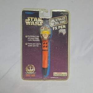 Vintage 1997 Tiger Star Wars‎ Luke Skywalker Rebel Pilot Way Cool Sounds FX Pen
